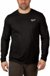 WORKSKINTM Lightweight Performance Shirt, Long Sleeve, 2X-Large, Black, Moisture-Wicking Fabric