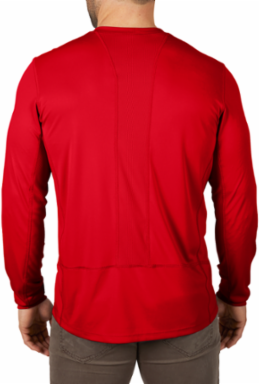 WORKSKINTM Lightweight Performance Long Sleeve Shirt - Red, X-Large, Polyester