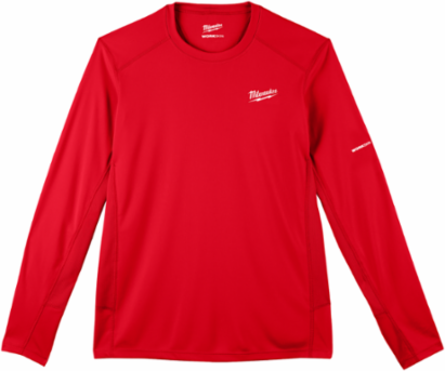 WORKSKINTM Lightweight Performance Long Sleeve Shirt - Red, X-Large, Polyester