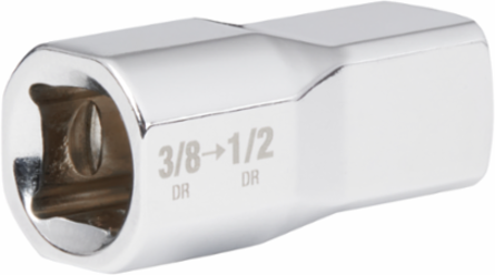 3/8 Inch Drive to 1/2 Inch Male Adapter, Chrome Vanadium Steel, 0.63 Inch Length