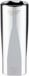 3/8 Inch Drive 19mm Deep Socket, 6-Point, Chrome Finish