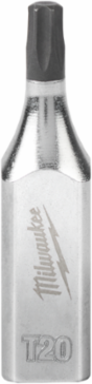 1/4 Inch Drive T20 TORX® Bit Socket, Chrome, S2 Steel, 1.625 Inch Length