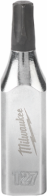 1/4 Inch Drive T27 TORX Bit Socket, Chrome, 1.625 Inch Length