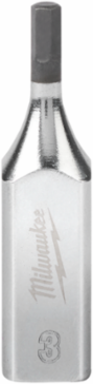 1/4 Inch Drive 3mm Hex Bit Socket, Chrome Plated, S2 Steel, 1.563 Inch Length