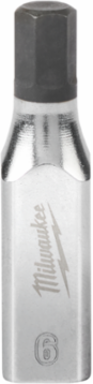 1/4 Inch Drive 6mm Hex Bit Socket, Standard Length, Chrome Plated, S2 Steel