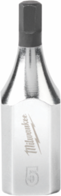 3/8 Inch Drive 5mm Hex Bit Socket, 1.750 Inch Length, S2 Steel, Chrome Plated