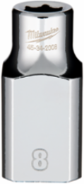 1/2 Inch Drive 8mm 6-Point Standard Socket, Chrome Vanadium Steel