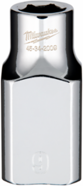 1/2 Inch Drive 9mm Metric Standard Socket, 6-Point, Chrome Vanadium Steel