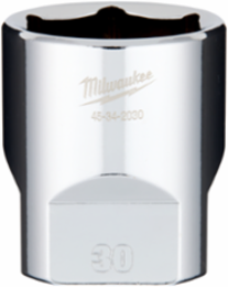 1/2 Inch Drive 30mm Metric Socket, 6-Point, Chrome Vanadium Steel