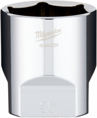 1/2 Inch Drive 36mm Standard Socket, Chrome Vanadium Steel, 6 Point