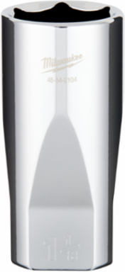 1/2 Inch Drive 1-1/8 Inch Deep Socket, 6 Point, Chrome Vanadium Steel