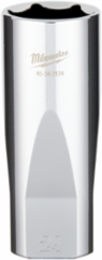 1/2 Inch Drive 24mm Deep Well Socket, 6-Point, Chrome Finish