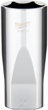 1/2 Inch Drive 27mm Deep Socket, 6-Point, Chrome Vanadium Steel