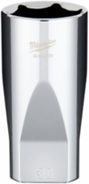 1/2 Inch Drive 30mm Deep Socket, Chrome Vanadium Steel, 6-Point Design