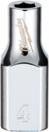 1/4 Inch Drive 4mm Standard Socket, 6 Point, Chrome Vanadium Steel