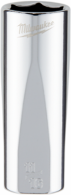 3/8 Inch Drive 11/16 Inch SAE 6-Point Deep Socket, Chrome Finish, 2.76 Inch Length