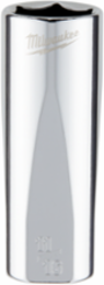 3/8 Inch Drive 11/16 Inch SAE 6-Point Deep Socket, Chrome Finish, 2.76 Inch Length
