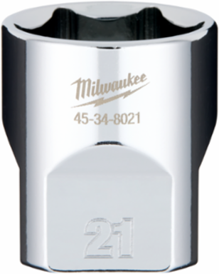 3/8 Inch Drive 21mm 6-Point Socket with Chrome Vanadium Steel
