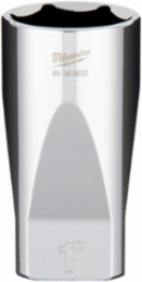 3/8 Inch Drive 1 Inch Deep Socket, 6-Point, Chrome Vanadium Steel
