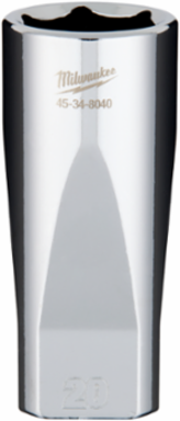 3/8 Inch Drive 20mm Deep Well Socket, 6-Point, Chrome Vanadium Steel