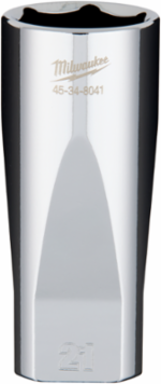 3/8 Inch Drive 21mm Deep Socket, Chrome Vanadium Steel, 6-Point