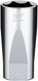 3/8 Inch Drive 24mm Deep Socket, Chrome Vanadium Steel, 6 Point Design
