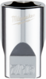 1/4 Inch Drive 7/16 Inch SAE 6-Point Socket, Chrome Finish, Steel Material