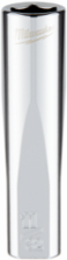 1/4 Inch Drive 11/32 Inch SAE 6-Point Deep Socket, Steel, Chrome Finish