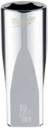 1/4 Inch Drive 9/16 Inch SAE 6-Point Deep Socket, Chrome Finish