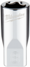 1/4 Inch Drive 8mm Metric 6-Point Socket, Chrome Finish