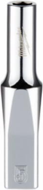 1/4 Inch Drive 5mm Deep Socket, 6-Point Steel with Chrome Finish