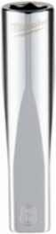 1/4 Inch Drive 8mm Metric 6-Point Deep Socket, Chrome Finish, Steel