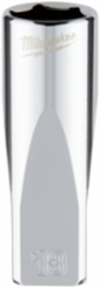 1/4 Inch Drive 13mm Deep Socket, 6-Point Steel Chrome Finish