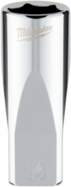 1/4 Inch Drive 14mm Metric Deep Socket, 6-Point, Chrome Finish