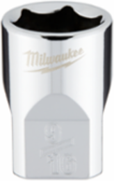 3/8 Inch Drive 9/16 Inch SAE 6-Point Socket, Chrome Finish