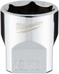 3/8 Inch Drive 13/16 Inch SAE 6-Point Socket, Chrome Finish