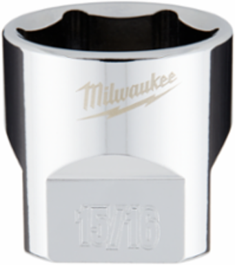 3/8 Inch Drive 15/16 Inch SAE 6-Point Socket, Chrome Finish