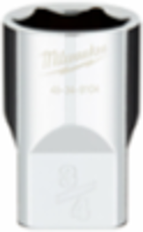 1/2 Inch Drive 3/4 Inch SAE 6-Point Socket, Chrome Vanadium Steel, 1.5 Inch Length