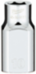 1/2 Inch Drive 10MM Metric 6-Point Socket, Chrome Vanadium Steel