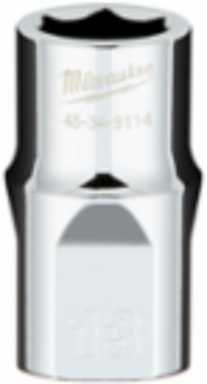 1/2 Inch Drive 13MM Metric 6-Point Socket with FOUR FLATTM Sides, Chrome Vanadium Steel