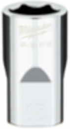1/2 Inch Drive 15MM Metric 6-Point Socket with FOUR FLATTM Sides