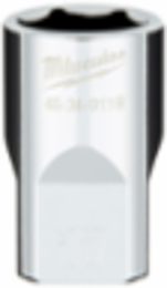 1/2 Inch Drive 17MM Metric 6-Point Socket, Chrome Vanadium Steel