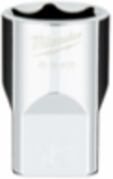 1/2 Inch Drive 19MM Metric 6-Point Socket, Chrome Vanadium Steel, FOUR FLATTM Sides