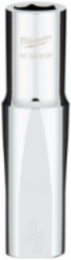 1/2 Inch Drive Deep Socket, 1/2 Inch SAE, 6-Point, Chrome Finish