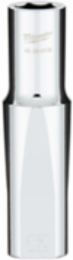 1/2 Inch Drive 12MM Metric Deep Socket, Chrome Vanadium Steel, 6 Point