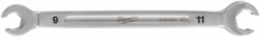 9mm x 11mm Double End Flare Nut Wrench, Chrome Vanadium Steel, Lifetime Guarantee