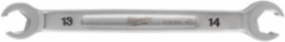 Double End Flare Nut Wrench, 13mm & 14mm, Chrome Vanadium Steel