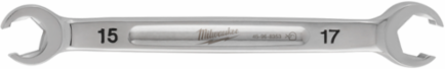 15mm x 17mm Double End Flare Nut Wrench, Chrome Vanadium Steel, Comfortable Handle