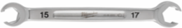 15mm x 17mm Double End Flare Nut Wrench, Chrome Vanadium Steel, Comfortable Handle