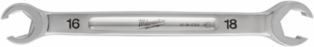16mm x 18mm Double End Flare Nut Wrench, Chrome Vanadium Steel, Comfortable I-Beam Handle